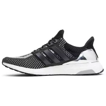 Женские кроссовки adidas UltraBoost 2.0 J Silver Medal Black Core-Black Metallic-Silver BA9615