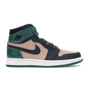 Женские кроссовки Air Jordan 1 High Premium Mystic Green био-бежевый антрацит-мистик-зеленый AH7389-203