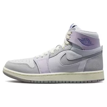 Женские кроссовки Air Jordan 1 High Zoom Comfort 2 Barely Grape серые Photon-Dust Lapis DV1305-005 36.5