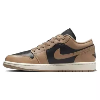 Женские кроссовки Air Jordan 1 Low Desert Коричневые с черным парусом DC0774-201 35.5