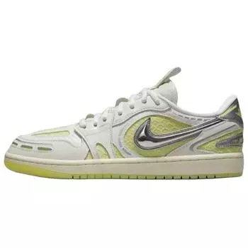Женские кроссовки Air Jordan 1 Low Method of Make V3 Парусный/Светло-зеленый Белый/Металлик-серебристый HQ2186-130 35.5