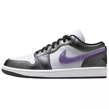 Женские кроссовки Air Jordan 1 Low SE Metallic Purple Белые Черные Виноградно-ледяные HJ5910-105 35.5