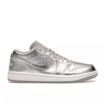 Женские кроссовки Air Jordan 1 Low SE Metallic Silver Photon-Dust Wolf-Grey FN5030-001 36.5