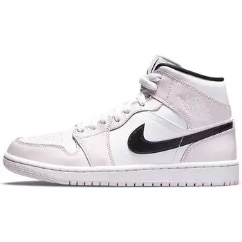 Женские кроссовки Air Jordan 1 Mid Barely Rose Розовый Белый Черный BQ6472-500