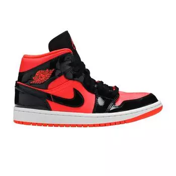 Женские кроссовки Air Jordan 1 Mid Hot Punch красные, розовые, оранжевые BQ6472-600