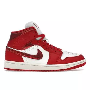Женские кроссовки Air Jordan 1 Mid ко Дню святого Валентина 2025 Красный Красный тренажерный Белый HJ9337-106 39