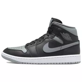 Женские кроссовки Air Jordan 1 Mid Shadow серо-черные Particle-Grey BQ6472-007 36.5