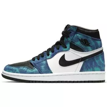 Женские кроссовки Air Jordan 1 Retro High OG Tie-Dye Зеленый Белый Черный CD0461-100 35.5