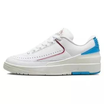 Женские кроссовки Air Jordan 2 Retro Low NC to Chi белые огненно-красные темно-пудрово-синие DX4401-164 38