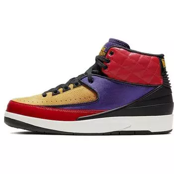 Женские кроссовки Air Jordan 2 Retro Rivals, разноцветные, красные, черные, CT6244-600