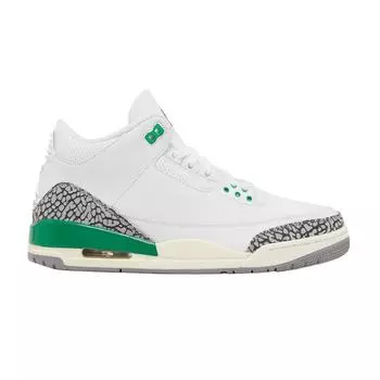 Женские кроссовки Air Jordan 3 Retro Lucky Green белые университетски-красные цементно-серые CK9246-136 35.5