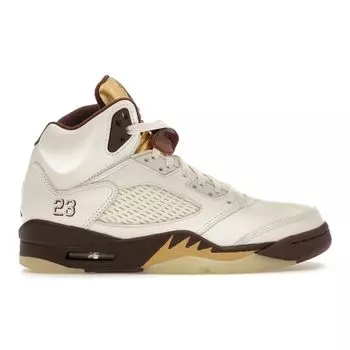 Женские кроссовки Air Jordan 5 Retro Golden Ticket Cream Earth Metallic-Gold DD9336-200 40.5
