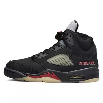 Женские кроссовки Air Jordan 5 Retro GORE-TEX Off-Noir Черный огненно-красный муслин DR0092-001 36