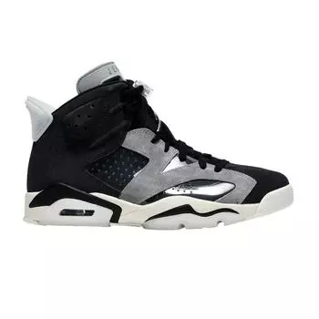 Женские кроссовки Air Jordan 6 Retro Tech Chrome серо-черные светло-дымчато-серые CK6635-001