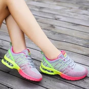 Женские кроссовки Air Sole Спортивные кроссовки для бега на шнуровке Дышащие кроссовки для бега Кроссовки для отдыха на открытом воздухе Zapatillas De Deporte 41 серый