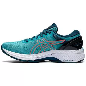 Женские кроссовки ASICS Gel Kayano 27 Techno Cyan Blue Sunrise-Red 1012A649-300