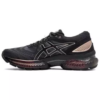 Женские кроссовки ASICS Gel Nimbus 22 Platinum Rose Gold черные 1012A664-001
