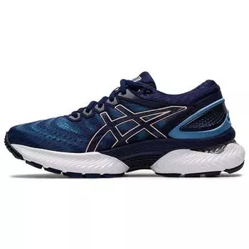 Женские кроссовки ASICS Gel Nimbus 22 Wide Grey Floss Blue Peacoat 1012A586-401