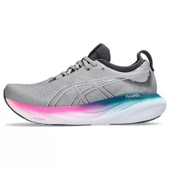 Женские кроссовки ASICS Gel Nimbus 25 Sheet Rock Pink Rave серо-белые 1012B356-023 39.5