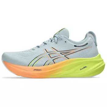 Женские кроссовки ASICS Gel Nimbus 26 Paris Синий Холодный-Серый Безопасность-Желтый 1012B743-750 37