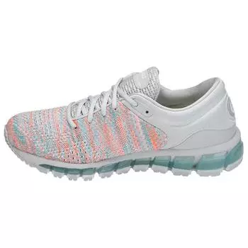 Женские кроссовки ASICS Gel Quantum 360 Knit 2 Glacier Grey Aruba Blue Orange-Pop T890N-9609