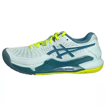 Женские кроссовки ASICS Gel Разрешение 9 Широкие успокаивающие синие Sea Gris 1042A226-400 37