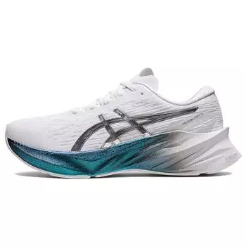 Женские кроссовки ASICS Novablast 3 Platinum White Metallic Blue Pure Silver 1012B290-100 36