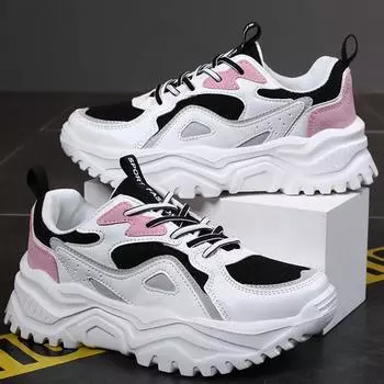 Женские кроссовки большого размера, сверхлегкие женские спортивные туфли 35 синий/чёрный