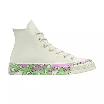 Женские кроссовки Converse Chuck 70 High Crafted Florals Cream Egret Beyond-Pink A01187C 36.5