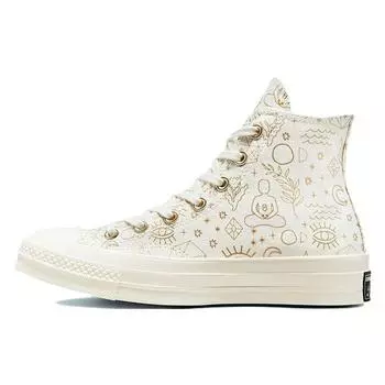 Женские кроссовки Converse Chuck 70 High Golden Elements Cream Egret Light-Gold A02207C 35