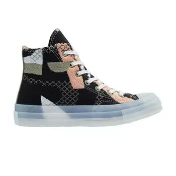 Converse Chuck 70 High Knit Mashup мужские кеды черные белые гравийные 570273C 35