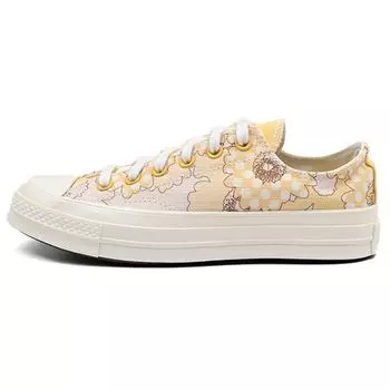 Женские кроссовки Converse Chuck 70 Low Crafted Florals Желтые Cyber-Mango Egret A00538C 37
