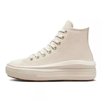 Женские кроссовки Converse Chuck Taylor All Star Move на платформе с высокими золотыми элементами кремового цвета, цвета слоновой кости Egret A02189C 42