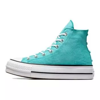 Женские кроссовки Converse Chuck Taylor All Star Lift Platform High Stars Teal Ocean-Drip White A06492C 42