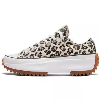 Женские кроссовки Converse Run Star Hike Low Leopard Коричневые Driftwood Light-Fawn 170912C 46.5