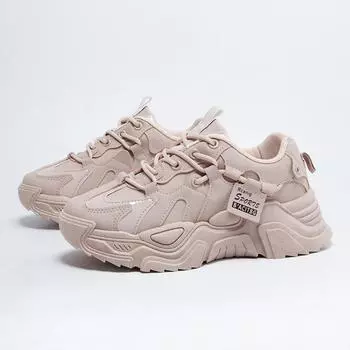 Женские кроссовки Dad Chunky, повседневные вулканизированные туфли, женские зимние кроссовки на высокой платформе, женские белые кроссовки Basket на шнуровке 35