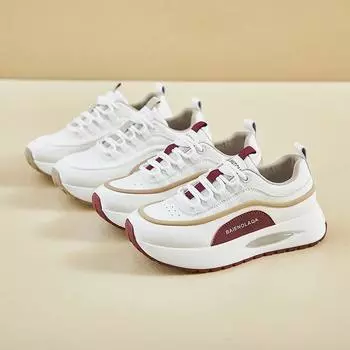 Женские кроссовки Dad Shoes на толстой платформе, повседневные кроссовки для бега из искусственной кожи, удобные дышащие нескользящие рабочие теннисные кроссовки со шнуровкой для женщин 35