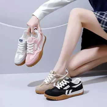 Женские кроссовки для бега, легкие кроссовки на толстой платформе для женщин, удобная повседневная обувь для ходьбы, дышащие теннисные кроссовки со шнуровкой 35 темно-синий