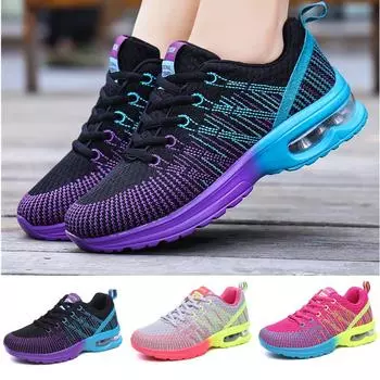 Женские кроссовки для бега на открытом воздухе, дышащая удобная спортивная обувь, легкие повседневные кроссовки 35 чёрный
