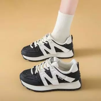 Женские кроссовки для бега Новые удобные кроссовки для студентов на платформе Повседневные спортивные туфли для пап Ins Fashion Cortez 35
