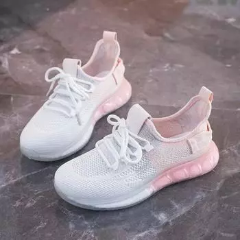 Женские кроссовки для бега, женские теннисные прогулочные кроссовки без шнуровки, легкие дышащие удобные кроссовки для работы в тренажерном зале, стильная обувь 35