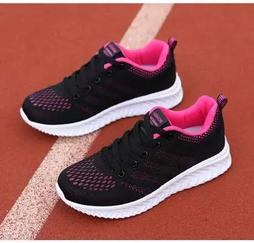 Женские кроссовки для бега, женские теннисные прогулочные кроссовки без шнуровки, легкие дышащие удобные кроссовки для работы в тренажерном зале, стильная обувь 35 чёрный