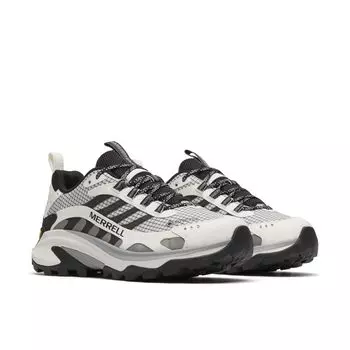 Женские кроссовки для хайкинга Merrell MOAB SPEED 2 для 2E GORE-TEX, ПЕПЕЛЬНЫЙ/ЧЕРНЫЙ, 24.0 см,