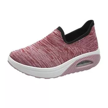 Женские кроссовки для ходьбы с воздушной подушкой, нескользящие, легкие, дышащие, женские, на толстой подошве, повседневные, спортивные, большие размеры, модные 35