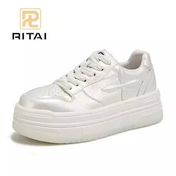 Женские кроссовки для скейтбординга, серебристые, с увеличенной толстой подошвой, дышащие, удобные, повседневные туфли на плоской подошве 35 серый