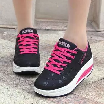 Женские кроссовки, дышащая непромокаемая обувь на платформе, вулканизированная обувь, женская повседневная обувь из искусственной кожи 35 красный