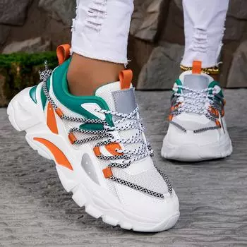 Женские кроссовки, дышащая уличная обувь, женская повседневная обувь, женская обувь на шнуровке, женская обувь 35 синий