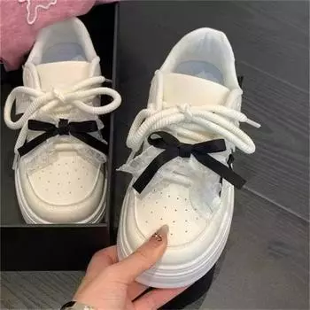 Женские кроссовки, дышащие, студенческие, повседневные туфли для девочек, плоские, из искусственной кожи, белые туфли, вулканизированные, Desginer 2024, zapatos de mujer 35 белый
