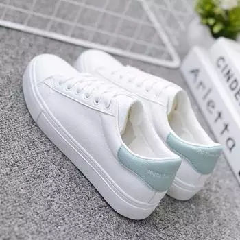 Женские кроссовки дышащие студенческие повседневные туфли спортивные для девочек плоские белые женские вулканизированные туфли Zapatos De Mujer 2024 40 белый