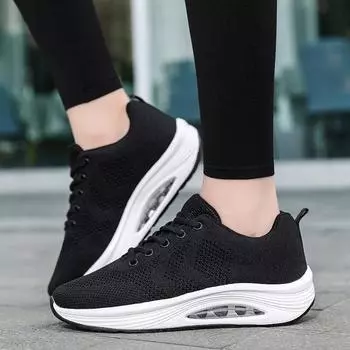Женские кроссовки Flying Woven Mesh с толстой подошвой и воздушной подушкой, повседневные кроссовки 35